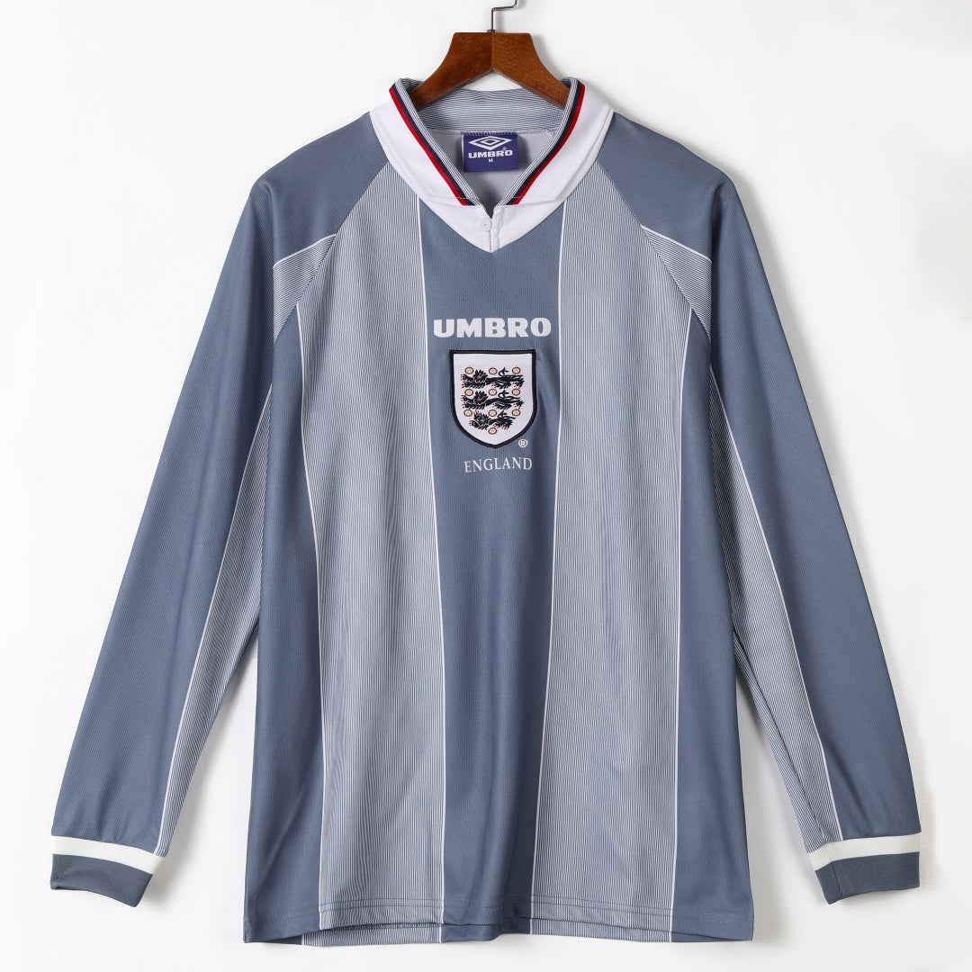 1996 Maillot  Angleterre Extérieur Retro Manches Longues