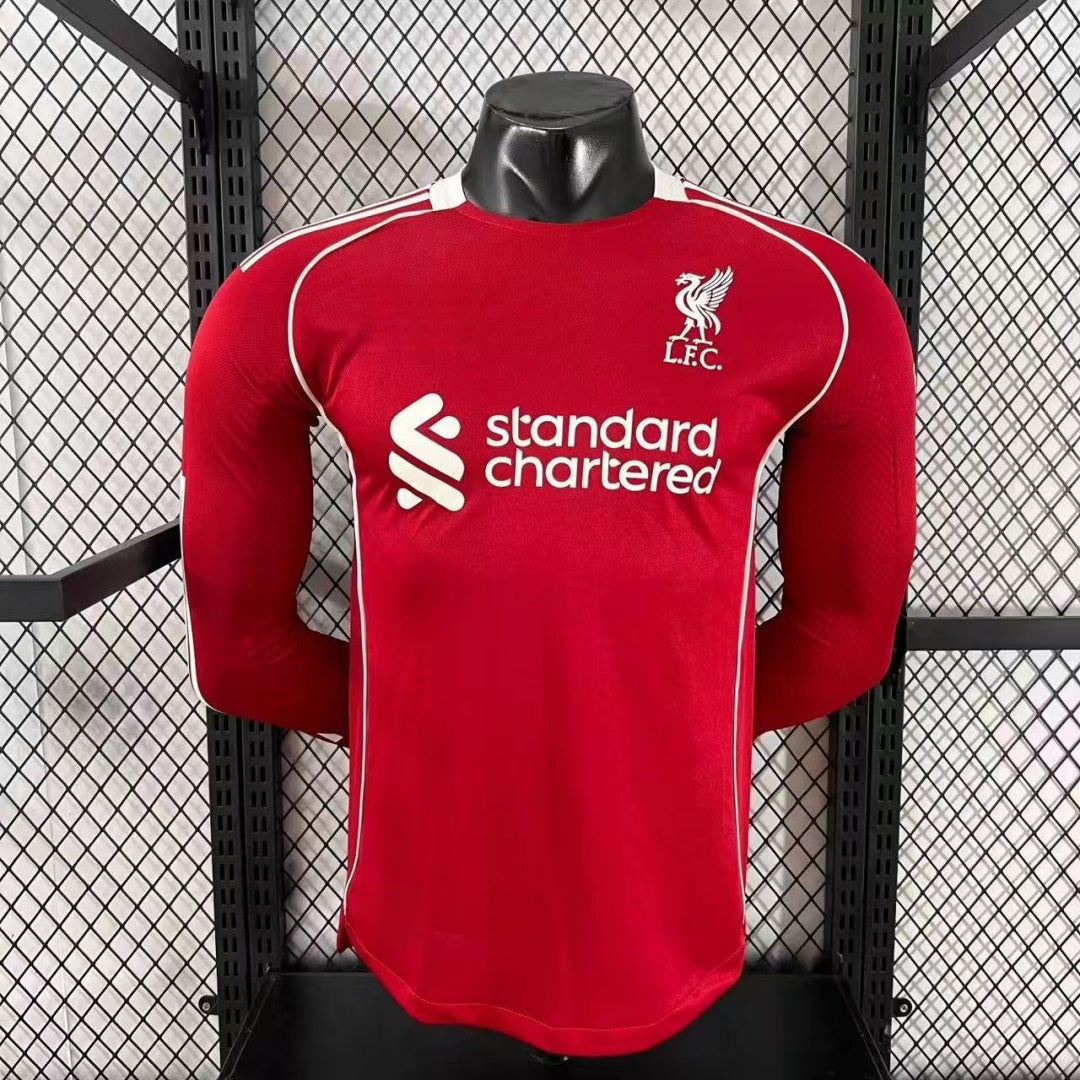 Maillot 25/26  Liverpool Domicile player Manches Longues