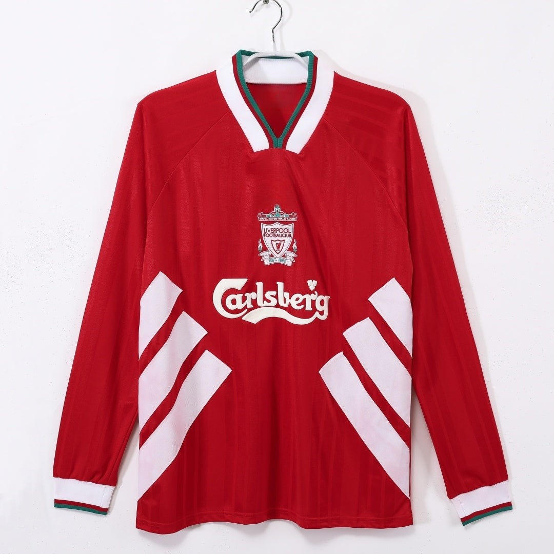 1993-1995 Maillot Retro Liverpool Domicile Manches Longues
